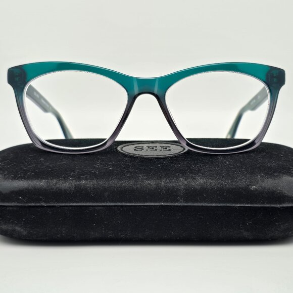 See Eyewear 4638 C34 Crystal Green Cat Eye Eyeglasses Frame w/ Case Japan 51mm - Picture 1 of 16